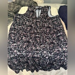 Maurices XXL floral collar dress with cutout chest.